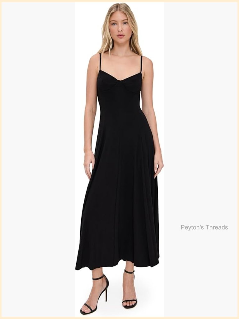 Norma Kamali Underwire Midi Dress With Sweetheart Neckline